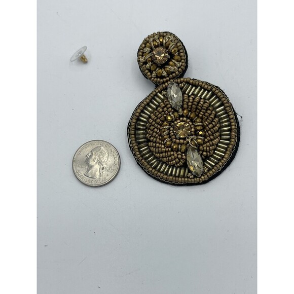 C & C California Round Double Drop Seed Bead Earrings New - Picture 4 of 6